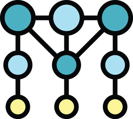 Connection icon. Outline connection vector icon for web design isolated on white background color flat