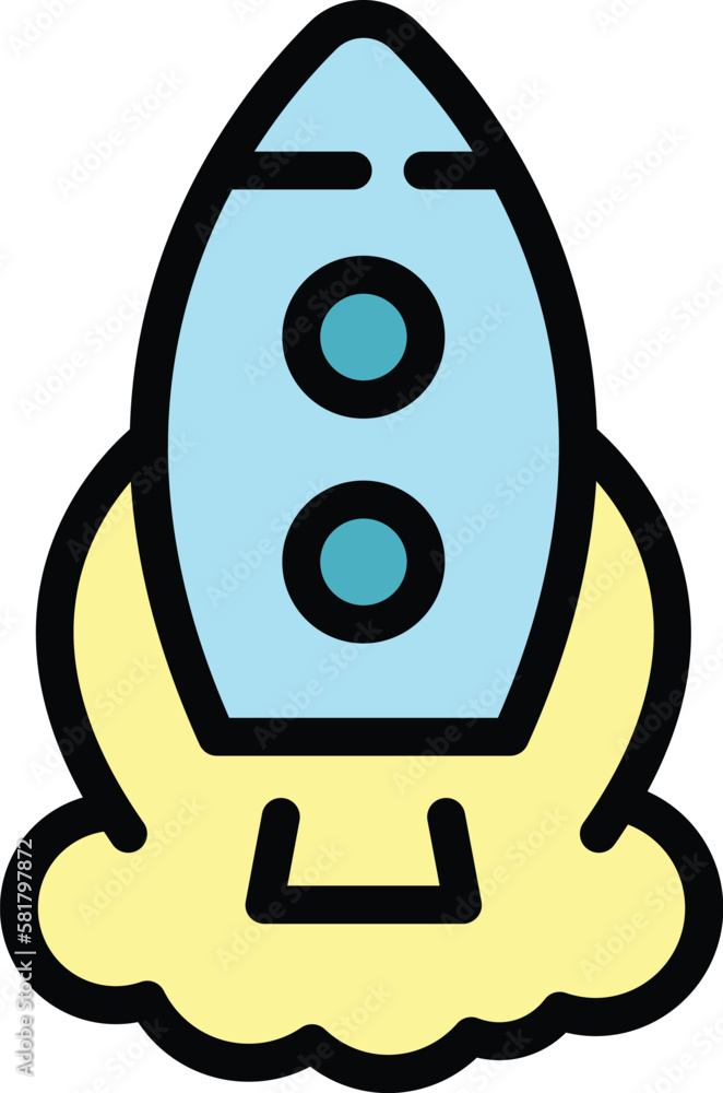 Aufkleber growth rocket icon. outline growth rocket vector icon for web design isolated on white background co