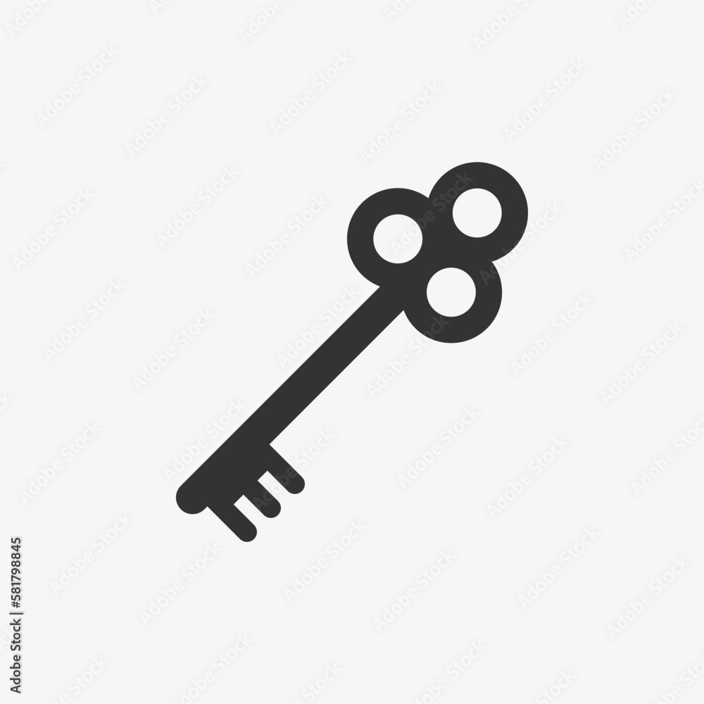 Poster vector sign of key icon. unlock vector symbol is isolated on a grey background