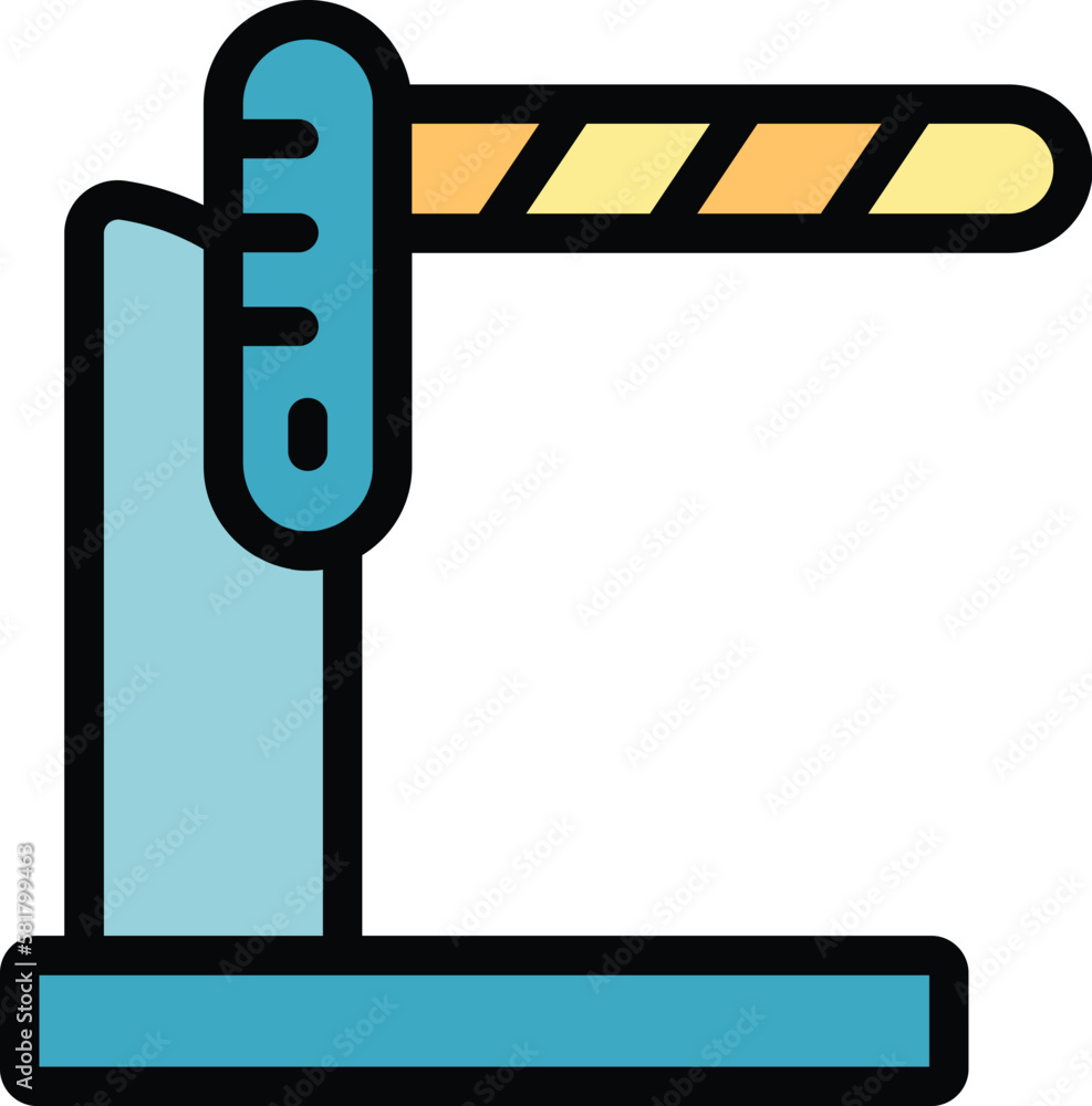 Poster check parking barrier icon. outline check parking barrier vector icon for web design isolated on whi