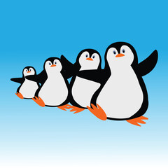 penguins ice beak vector  eps