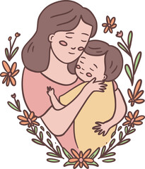 Mother Hugging Her Child