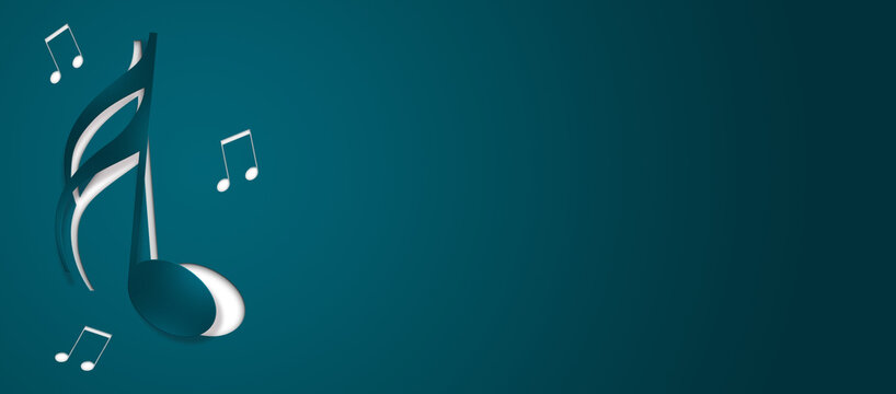 music note minimal banner