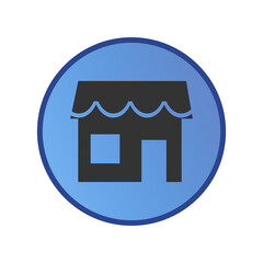 Shop icon. Market element set line and background vector ilustration.