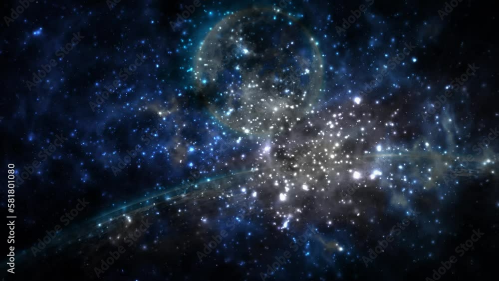 Canvas Prints abstract space galaxy with stars and constellations futuristic with glow effect, abstract background
