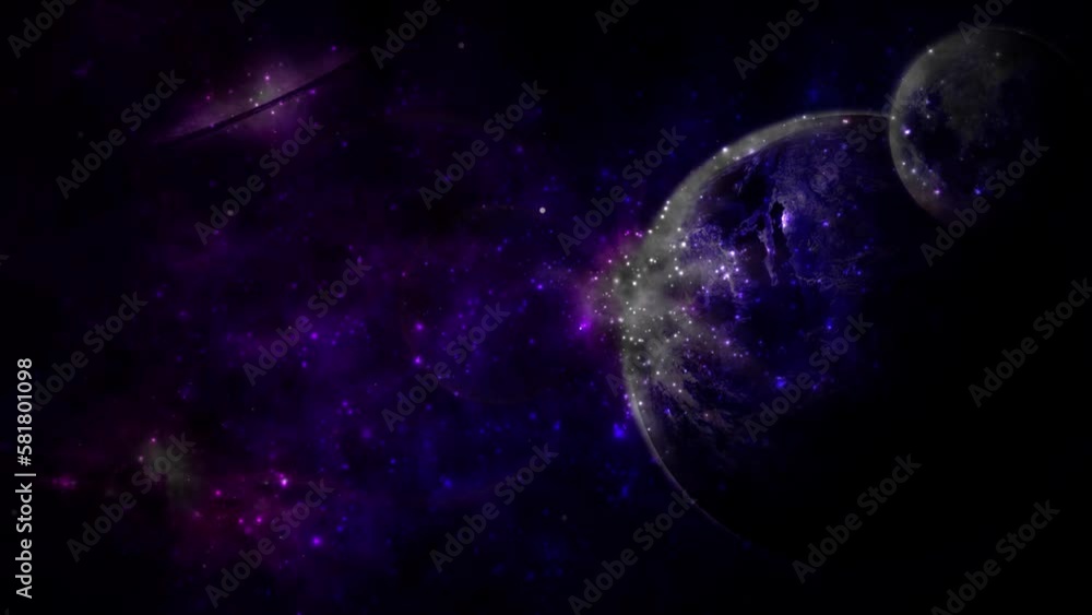 Wall mural abstract space galaxy with stars and constellations futuristic with glow effect, abstract background