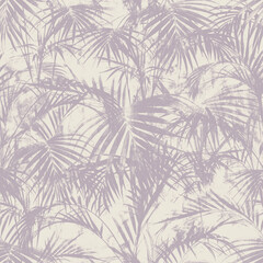 Pink Palms. Decorative seamless pattern. Repeating background. Tileable wallpaper print.