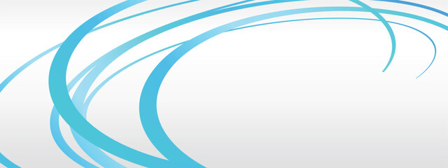 抽象的なラインのバナー　ブルー＆ホワイト © ベルベットR