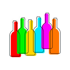 Bottle  vector icon on white background