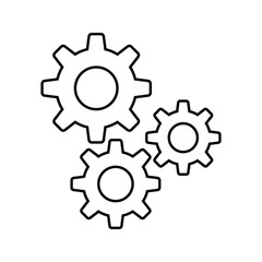 Gearsettings icon on white background