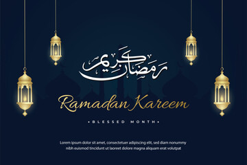 ramadan kareem greeting background template