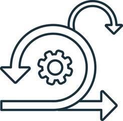 Agile Development line icon. Monochrome simple Agile Development outline icon for templates, web design and infographics