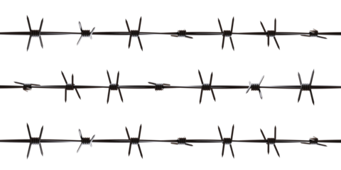 Barbed wire Steel metal fence single line wire