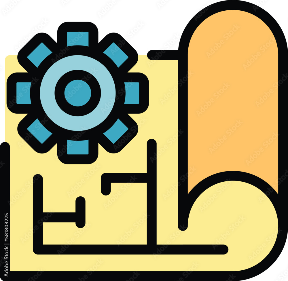 Poster technical instructions icon. outline technical instructions vector icon for web design isolated on w