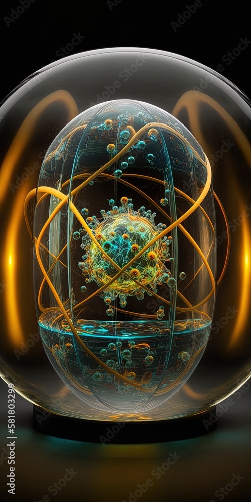 Poster fission of nuclei in a transparent sphere generative ai