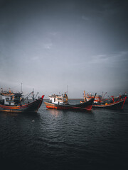 Fototapeta na wymiar Fishing Boat. Photo taken in Banda Aceh March 16, 2023 at the Lampulo Fishing Boat Harbor