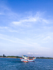 Obraz premium Fishing Boat. Photo taken in Banda Aceh March 16, 2023 at the Lampulo Fishing Boat Harbor