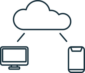 Internet Of Things line icon. Monochrome simple Internet Of Things outline icon for templates, web design and infographics