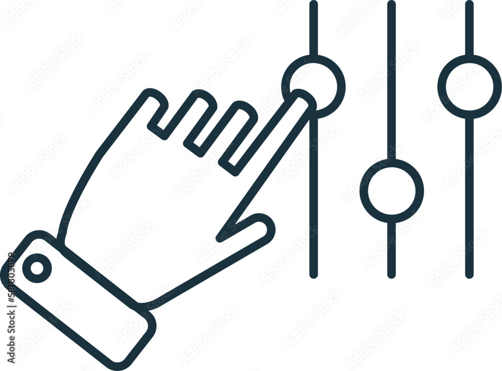 Poster control line icon. monochrome simple control outline icon for templates, web design and infographics