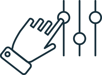 Control line icon. Monochrome simple Control outline icon for templates, web design and infographics