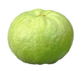 Green guava fruit isolated on transparent background, PNG image