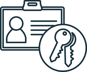 Key Account Management line icon. Colored element sign from finance management collection. Outline Key Account Management icon sign for web design, infographics and more.