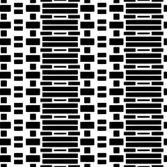 Vector geometric ornament in ethnic style. Seamless pattern with  abstract shapes. Black and white geometric  wallpaper. Repeating pattern for decor, textile and fabric.Abstraction art.