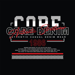 Fototapeta premium core denim streetwear t-shirt and apparel 