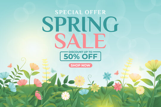 Spring 2023 Sale Background, set of abstract backgrounds with floral leave flowers frame, spring sale, banner, poster, cover, templates, social media, feed, wallpaper, stories