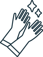 Sterile Gloves line icon. Simple element from healthcare collection. Creative Sterile Gloves outline icon for web design, templates, infographics and more