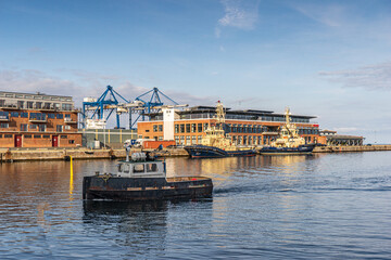 Naklejka premium Copenhagen, harbor district