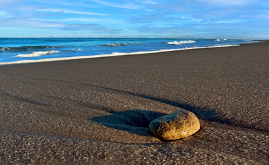 Relaxing Scene of Stone on Sand at Nauset Beach in Orleans, Cape Cod