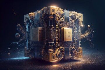 Quantum computers and quantum cryptography. AI Generated.