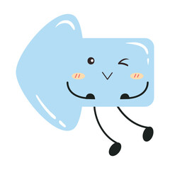 Arrows Cartoon with funny emotions vector cartoon characters Illustration isolated on a white background.