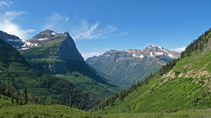 Fototapeta na wymiar Glacier National Park, Canada and US
