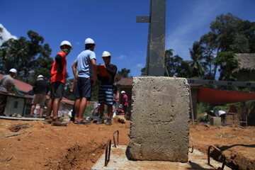 workers on the construction site