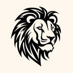 Fototapeta na wymiar Lion head vector for logo or icon, drawing Elegant minimalist style Illustration