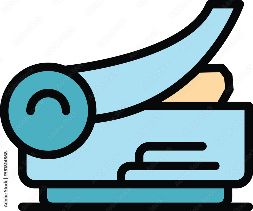 Poster food slicer icon. outline food slicer vector icon for web design isolated on white background color 