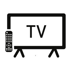 Tv remote control icon flat isolated vector
