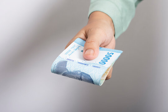 Fifty thousand rupiah money (Rp. 50.000 Lima puluh ribu rupiah), Indonesian currency cash payment concept.