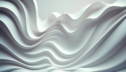 Obraz premium Soft Milk White Wave Background with a Subtle Look