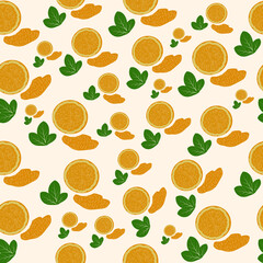 Seamless fruit pattern design, organic and seamless patter vector art