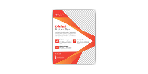 Corporate business flyer template design for marketing, business proposal, and promotion.