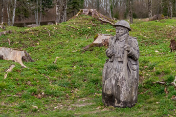 Soldier sculpture at Fleury-devant-Douaumont