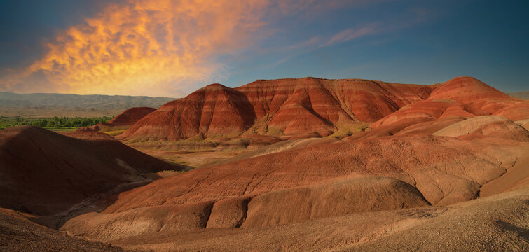 Wonderful rainbow hills. Wonderful rocks in the westernmost part of Turkey. Tuzluca countryside, Igdir, Turkey