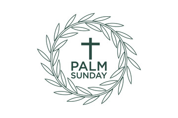 palm sunday logo vector