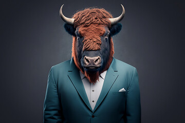 The bison in a business suit: a strong and steady presence. Generative AI