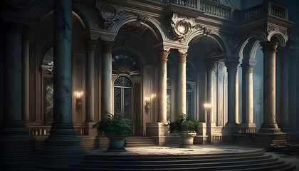 Fototapeta premium Beautiful antique architecture. Generative AI