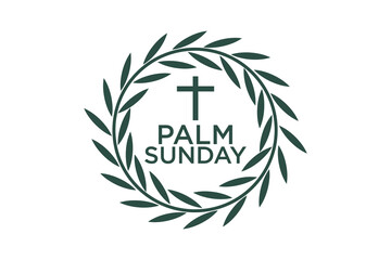 palm sunday logo vector