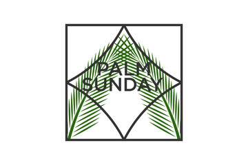 palm sunnday logo vector